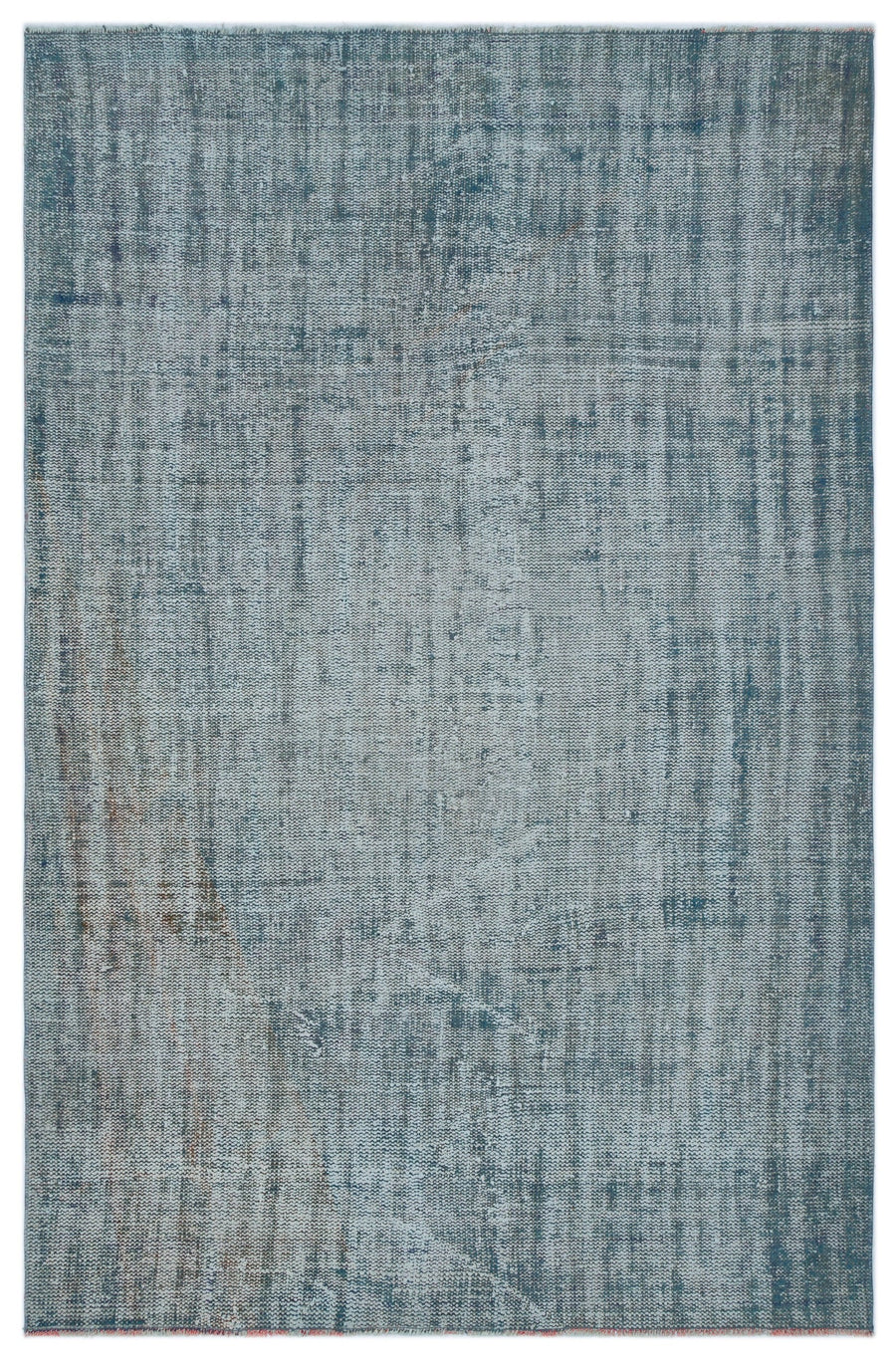 Tirena Mavi ve Gri Soyut Desenli El Dokuma Halı 164x252 cm