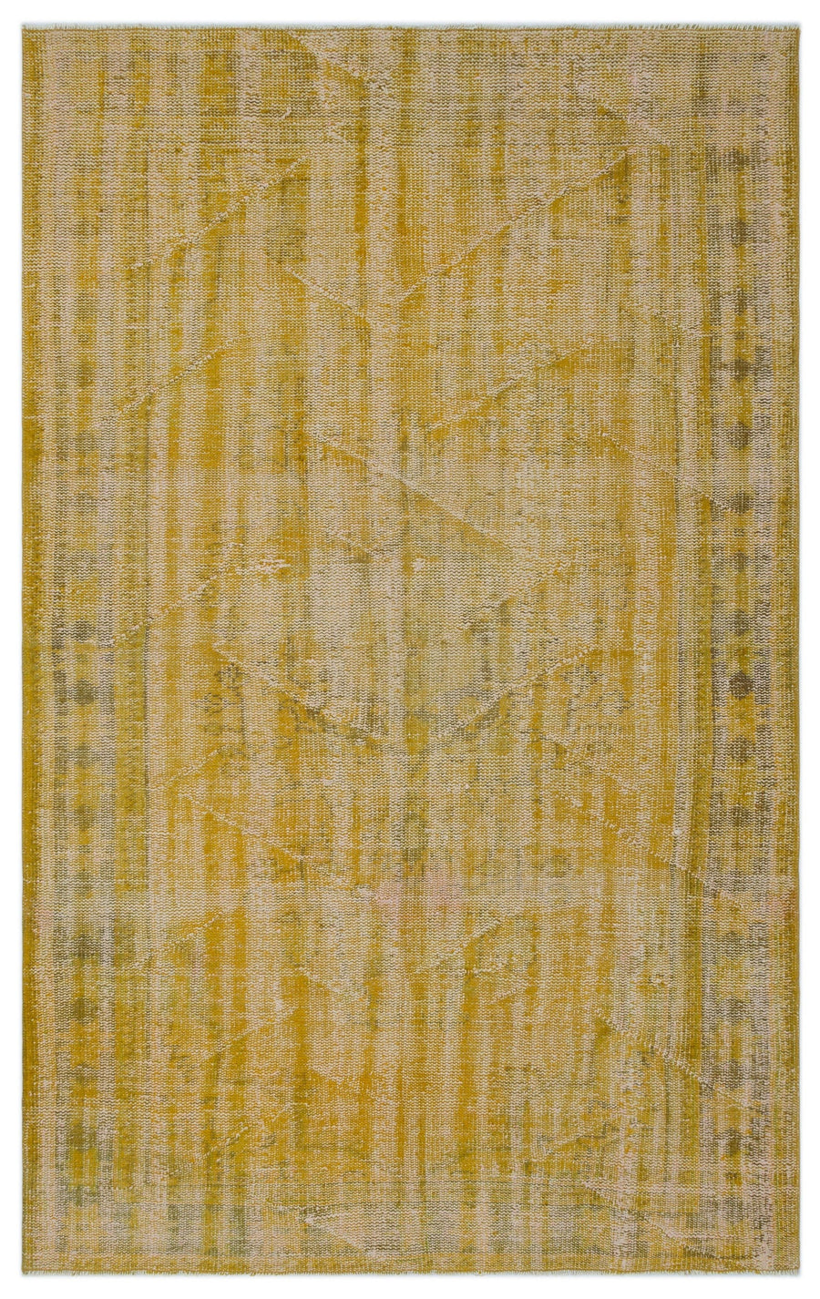 Tirena Sarı ve Bej Soyut Desenli El Dokuma Halı 157x251 cm