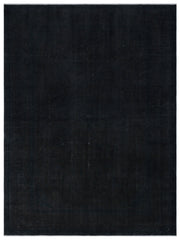 Navyel Gri ve Siyah Düz El Dokuma Halı 284x383 cm