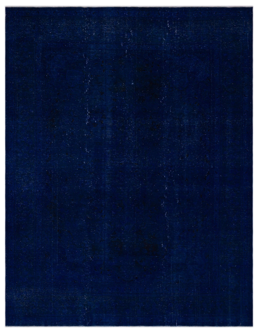 Navyel Mavi ve Lacivert Düz El Dokuma Halı 291x368 cm
