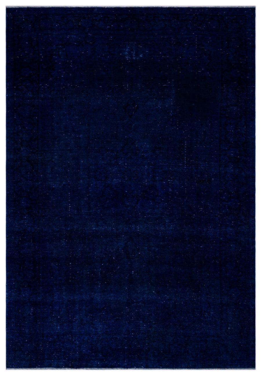 Navyel Mavi ve Lacivert Düz El Dokuma Halı 267x390 cm