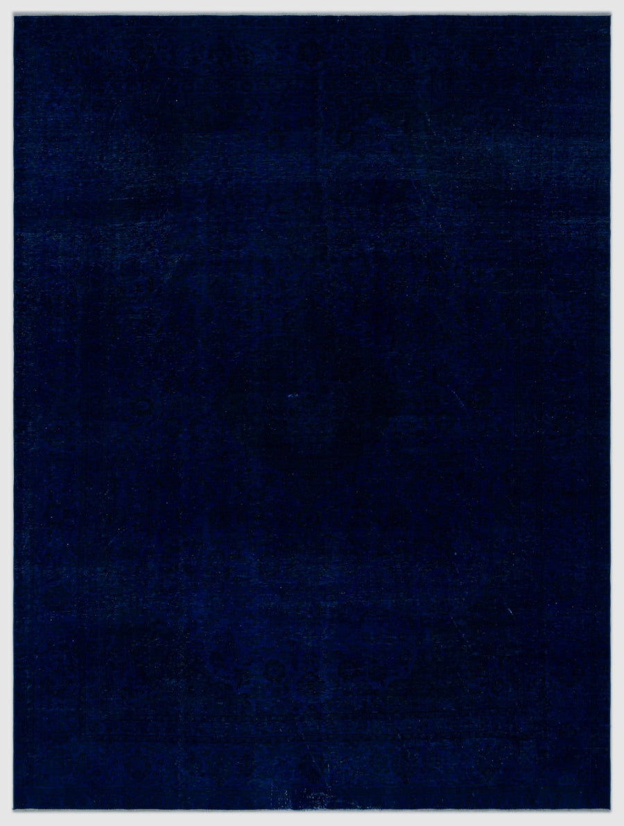 Navyel Mavi ve Lacivert Düz El Dokuma Halı 283x371 cm