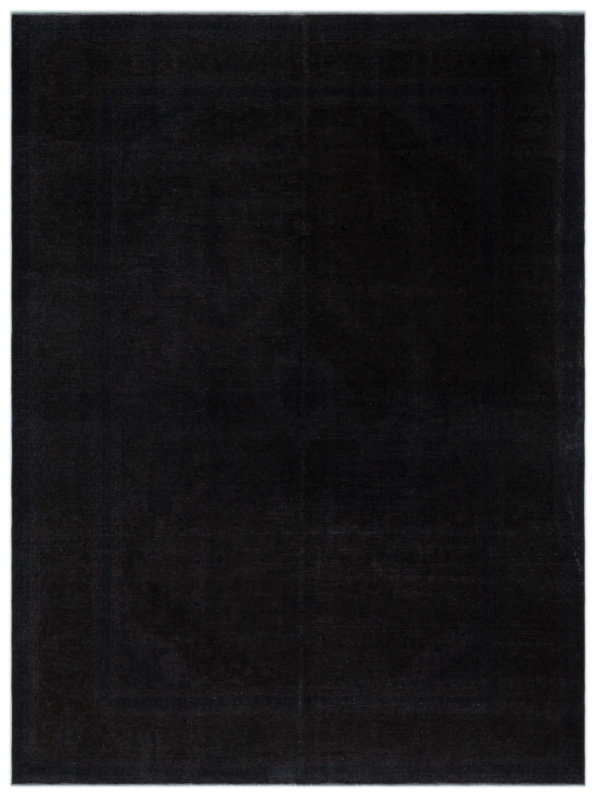 Navyel Siyah ve Lacivert Madalyon Desenli El Dokuma Halı 295x394 cm