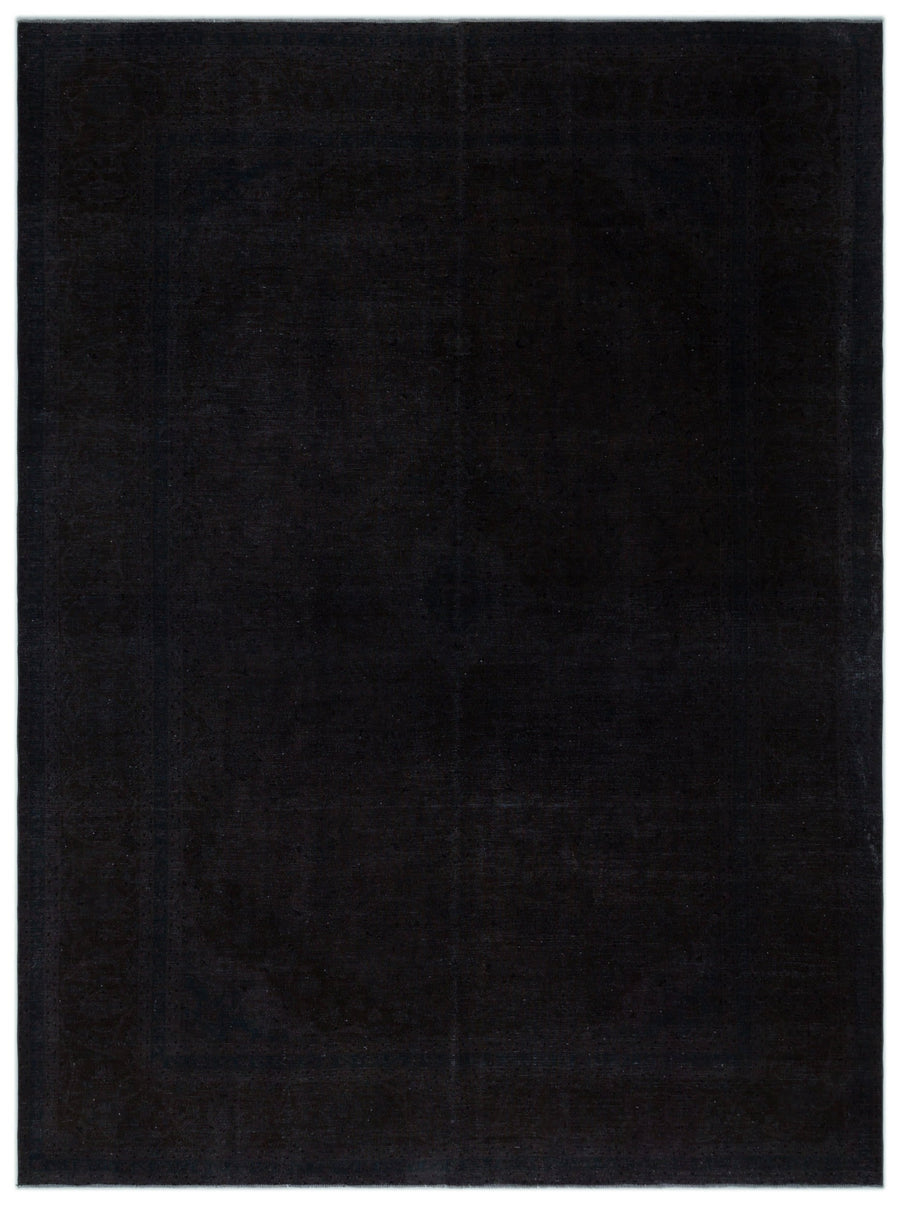 Navyel Siyah ve Lacivert Madalyon Desenli El Dokuma Halı 295x394 cm