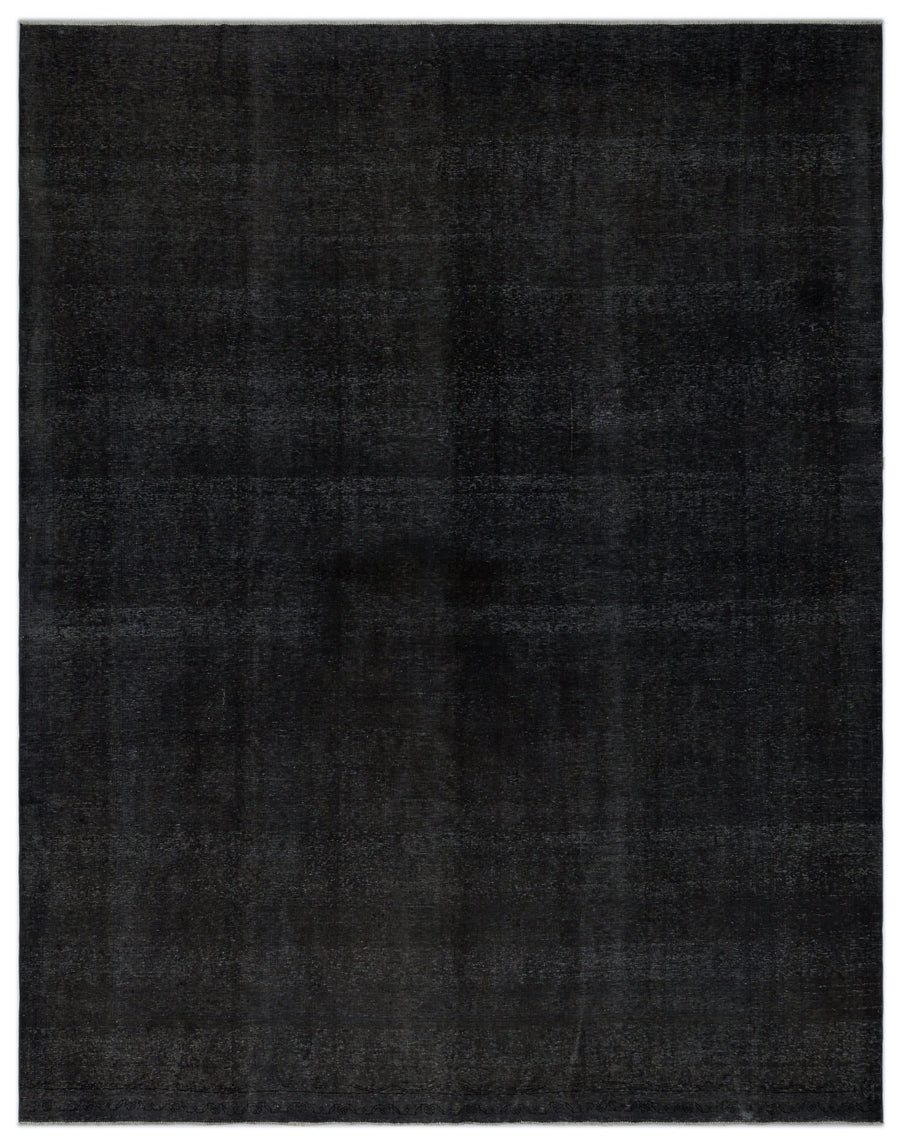 Navyel Siyah ve Gri Düz El Dokuma Halı 303x382 cm