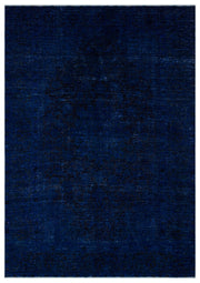 Navyel Mavi ve Lacivert Düz El Dokuma Halı 244x352 cm