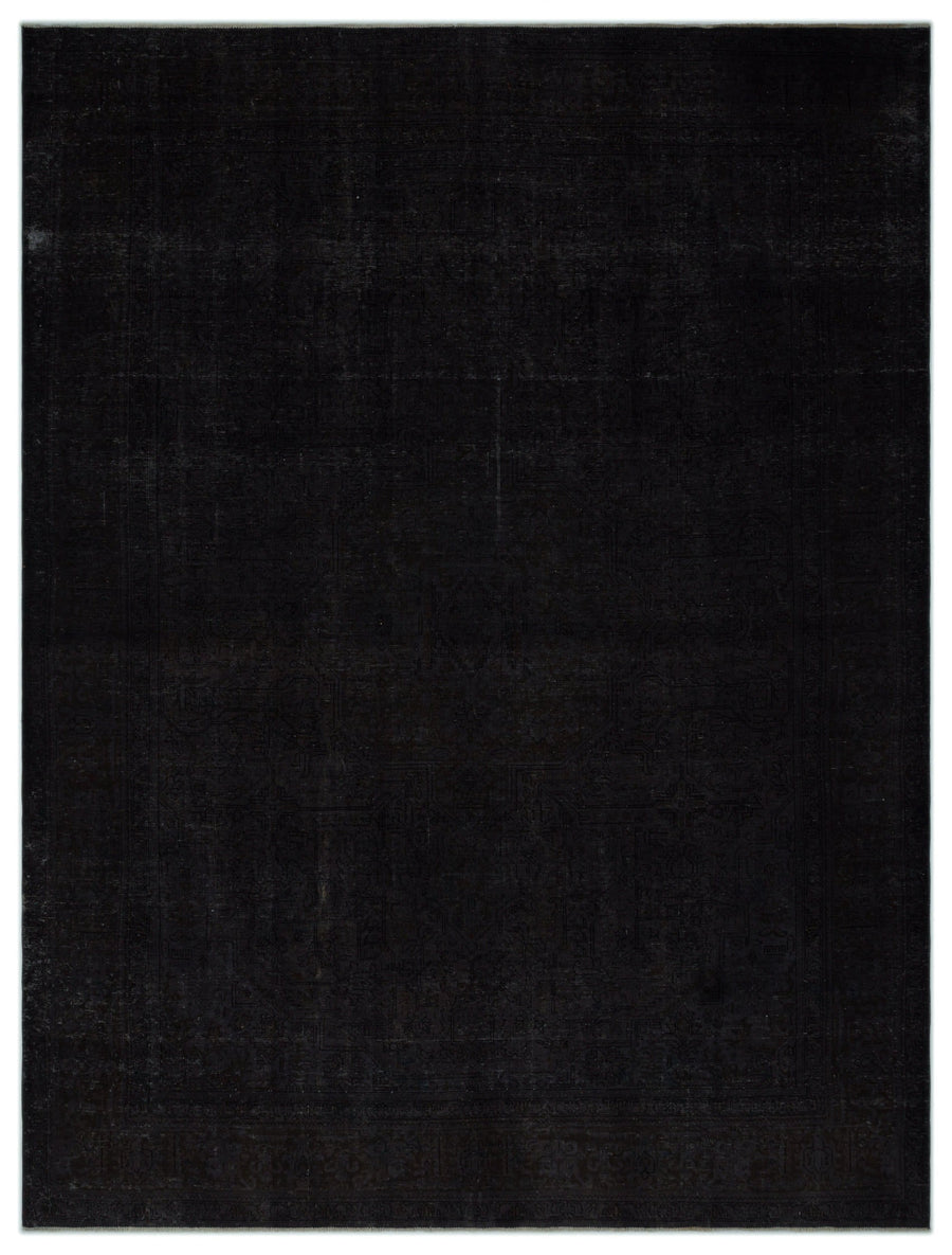 Navyel Siyah ve Yeşil Düz El Dokuma Halı 295x382 cm