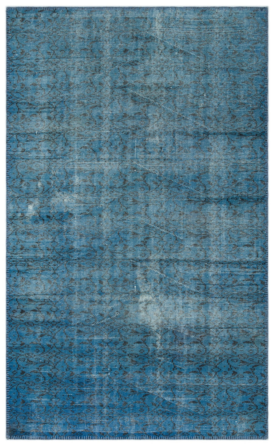 Tirena Turkuaz ve Mavi Soyut Desenli El Dokuma Halı 144x237 cm