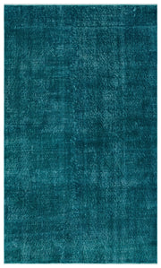Tirena Turkuaz ve Lacivert Düz El Dokuma Halı 150x246 cm