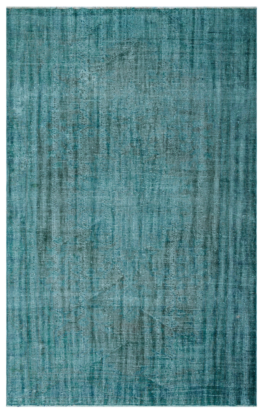 Tirena Turkuaz ve Gri Soyut Desenli El Dokuma Halı 182x275 cm