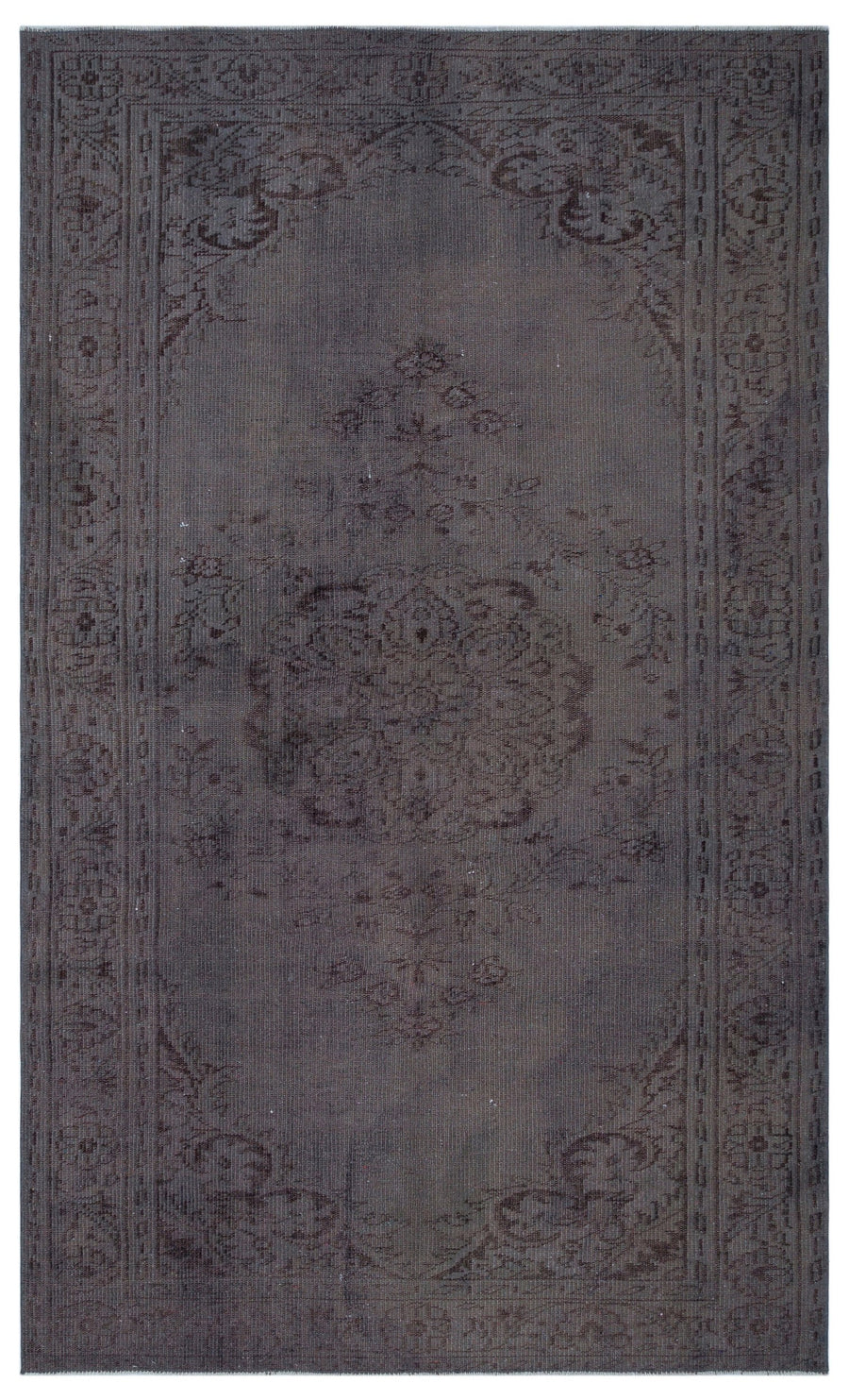Tirena Kahverengi ve Gri Madalyon Desenli El Dokuma Halı 166x272 cm