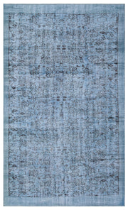 Tirena Mavi ve Gri Soyut Desenli El Dokuma Halı 155x260 cm