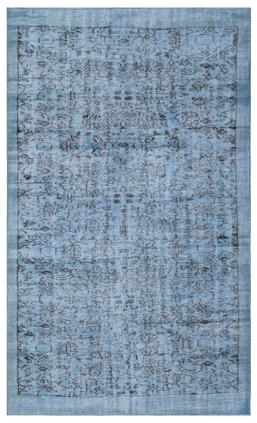 Tirena Mavi ve Gri Soyut Desenli El Dokuma Halı 155x260 cm