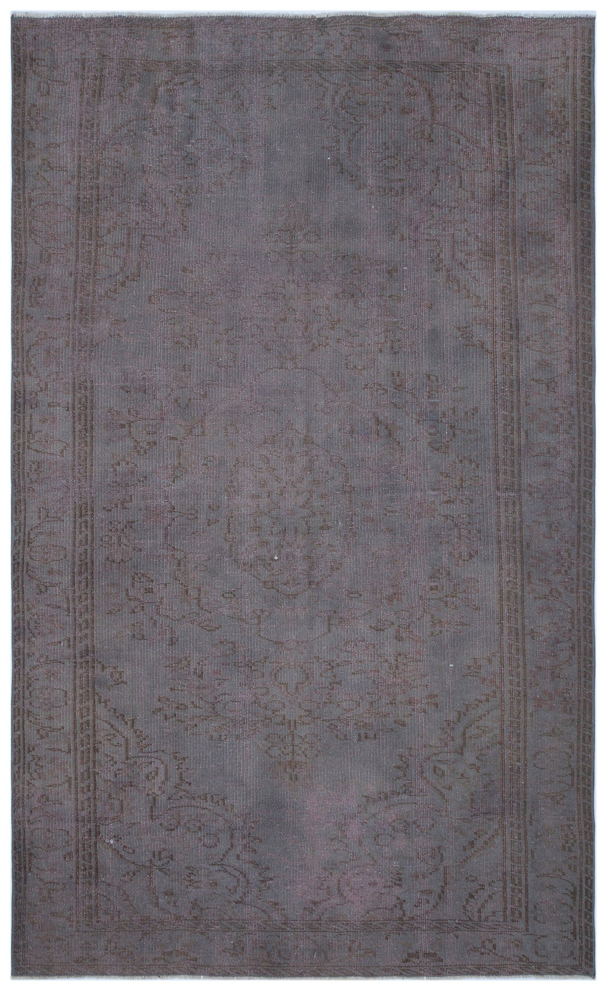 Tirena Gri ve Antrasit Madalyon Desenli El Dokuma Halı 163x258 cm