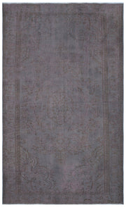 Tirena Gri ve Antrasit Madalyon Desenli El Dokuma Halı 163x258 cm