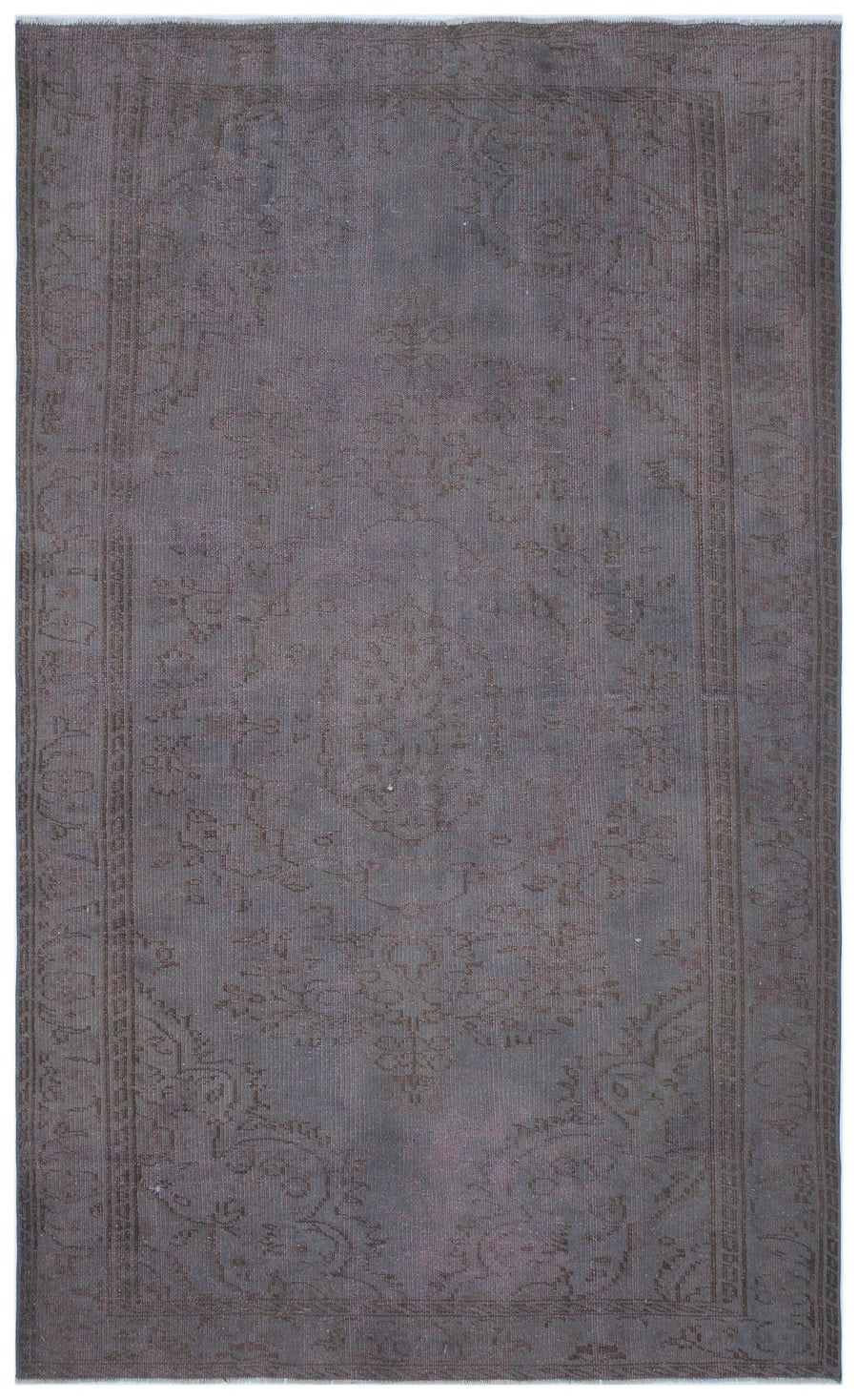 Tirena Gri ve Antrasit Madalyon Desenli El Dokuma Halı 163x258 cm