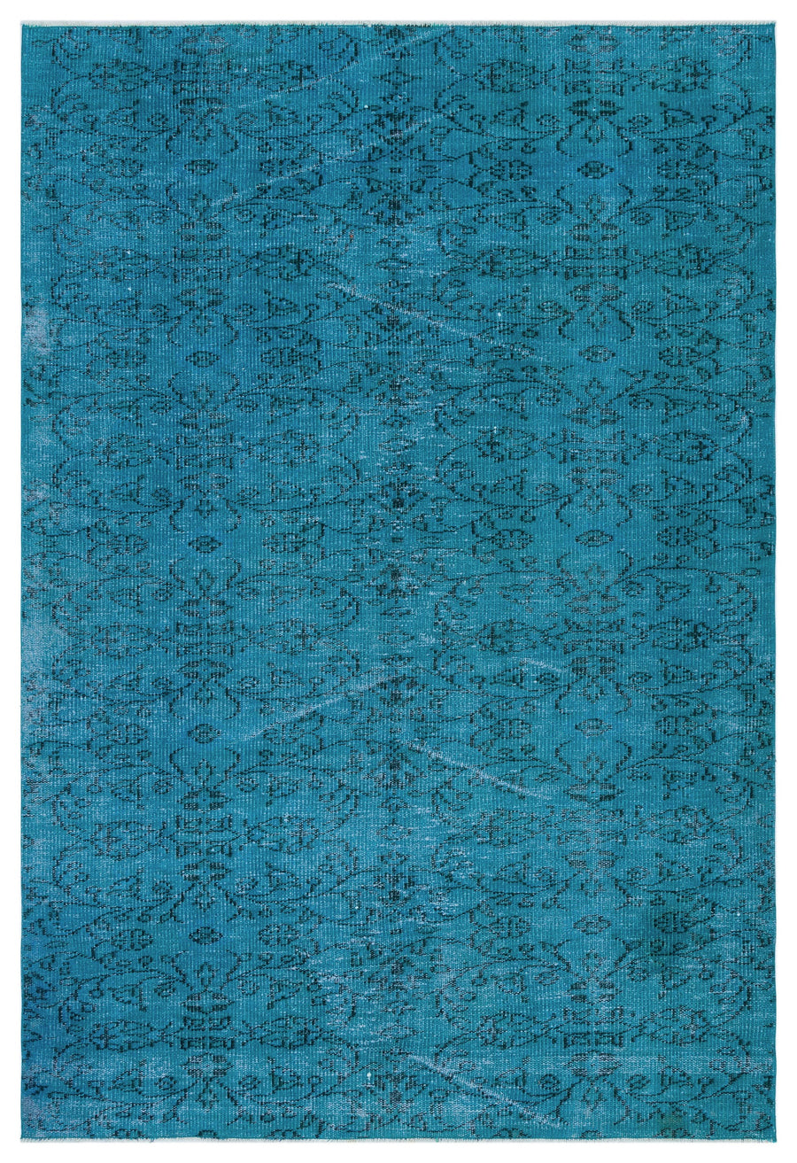 Tirena Turkuaz ve Lacivert Düz El Dokuma Halı 150x221 cm