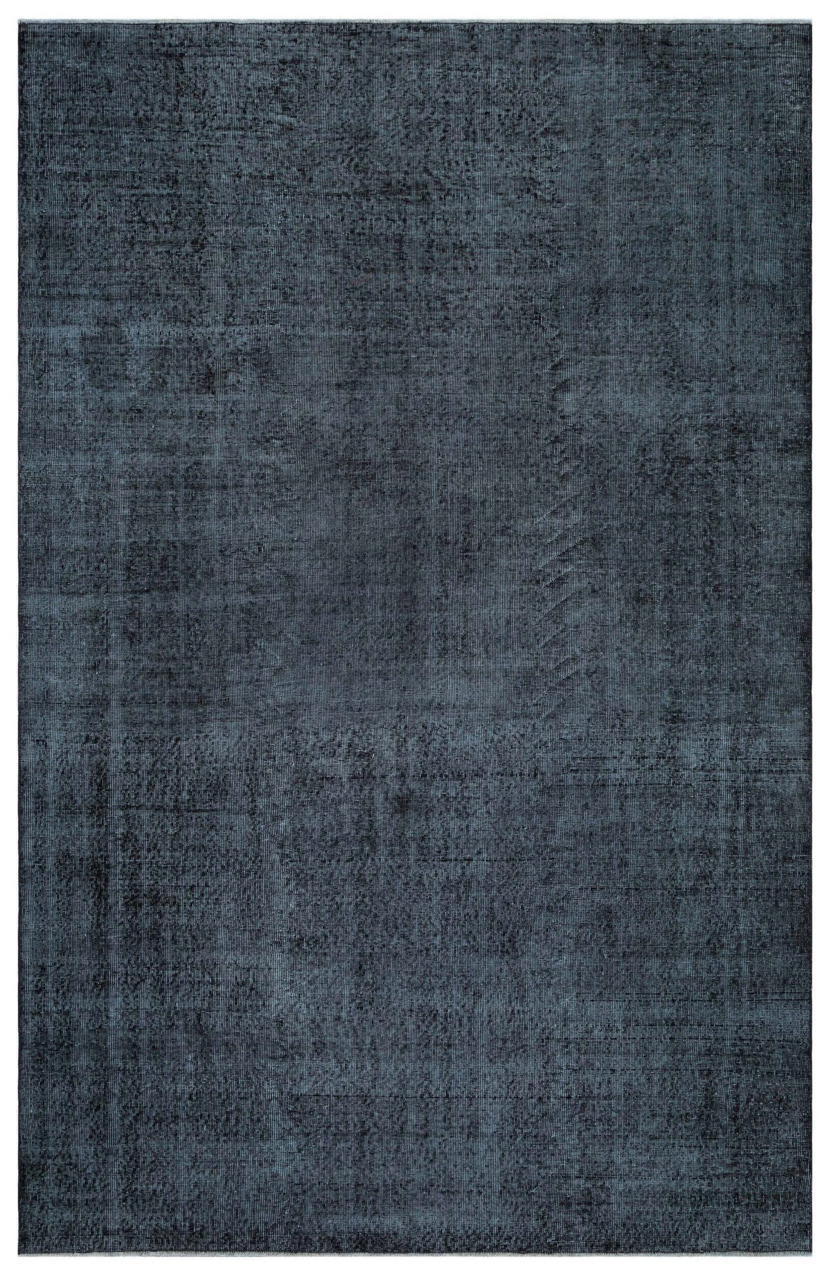 Tirena Siyah ve Lacivert Düz El Dokuma Halı 203x308 cm
