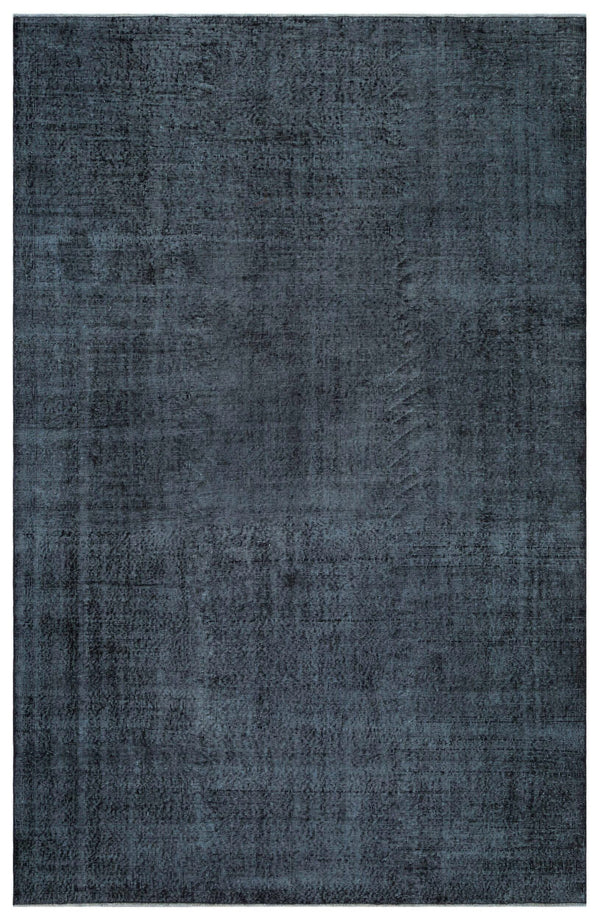 Tirena Black and Navy Blue Plain Handwoven Rug 203x308 cm