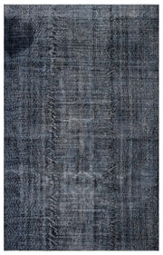 Tirena Siyah ve Gri Soyut Desenli El Dokuma Halı 184x285 cm
