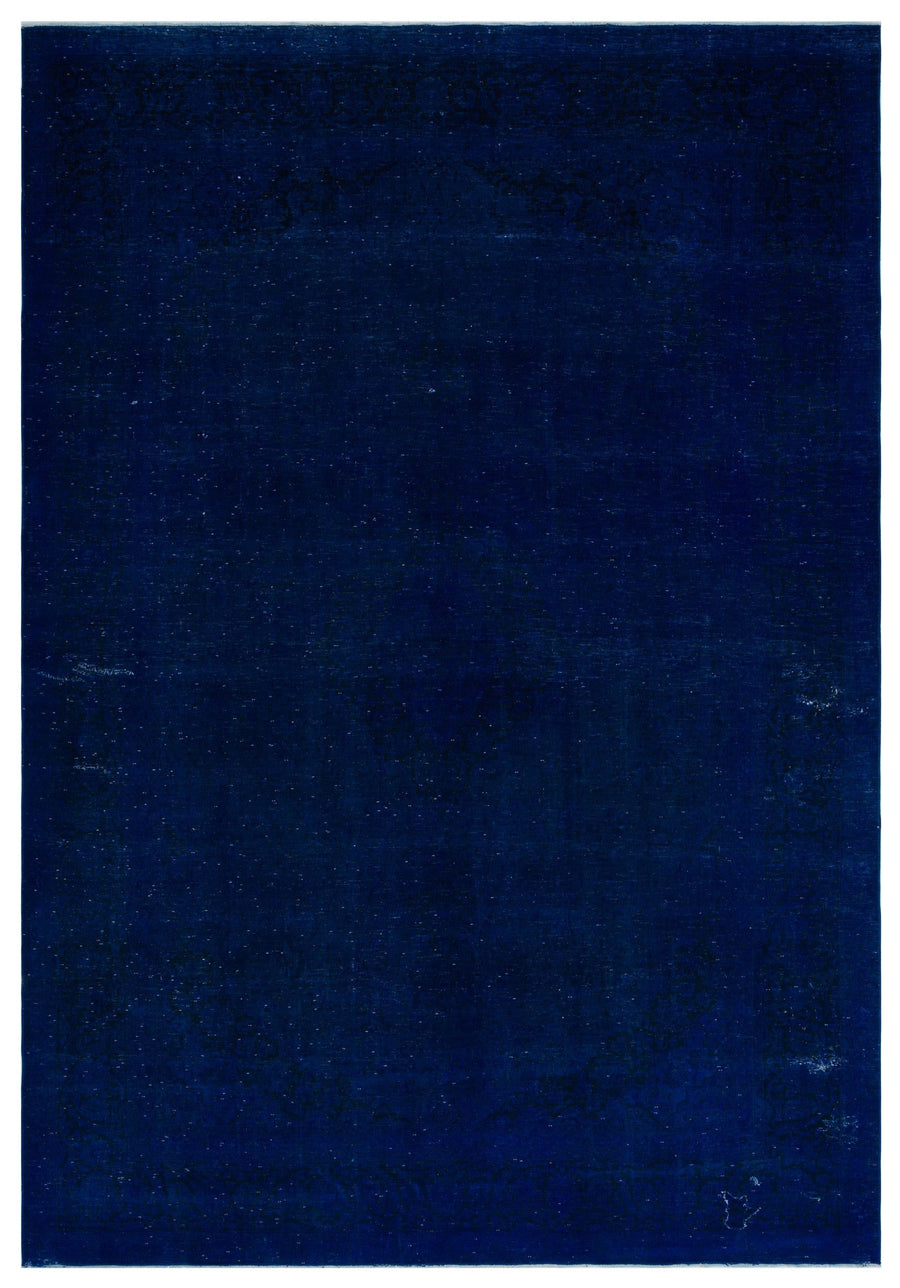Navyel Mavi ve Lacivert Düz El Dokuma Halı 294x422 cm
