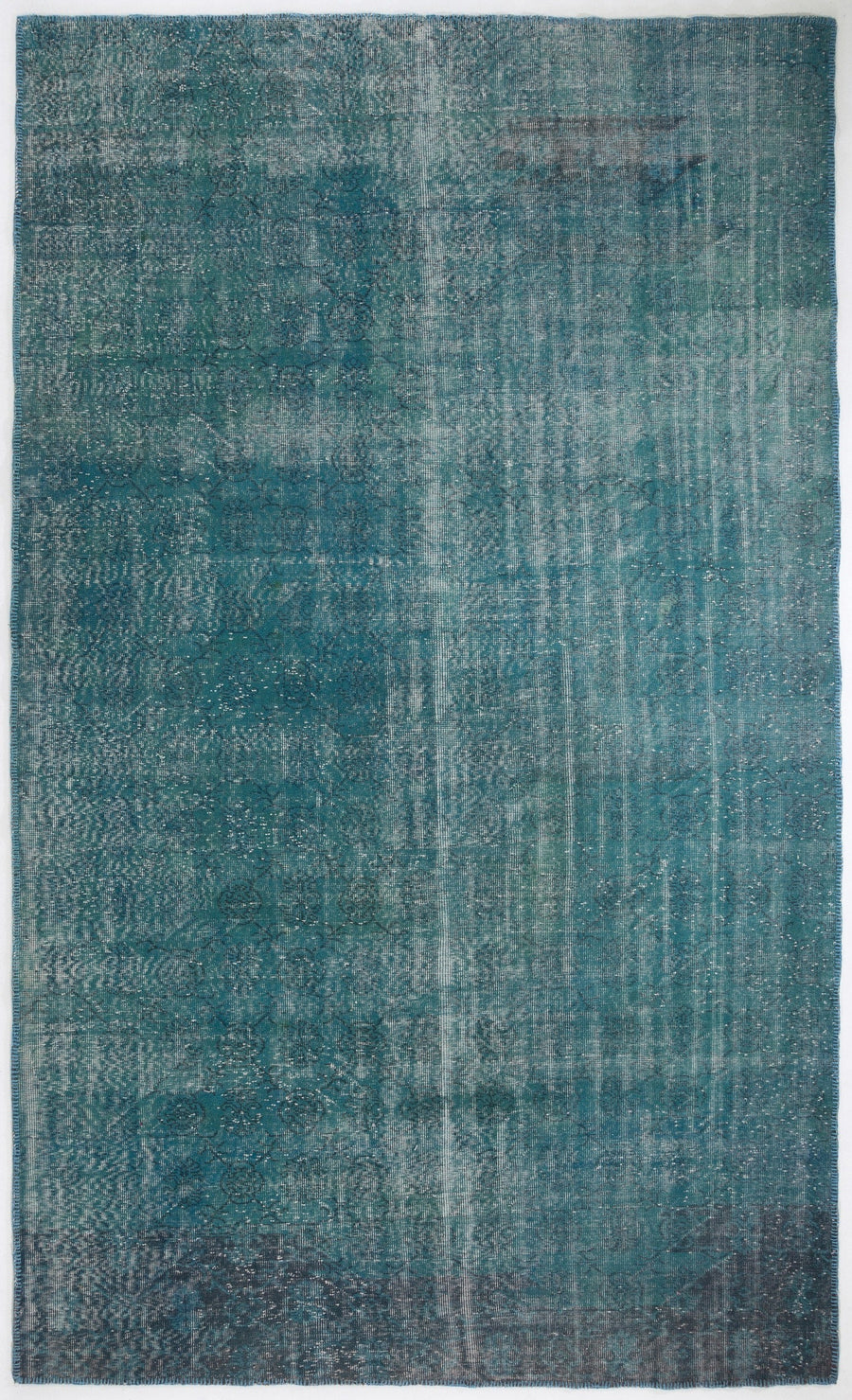 Tirena Turkuaz ve Gri Soyut Desenli El Dokuma Halı 205x341 cm
