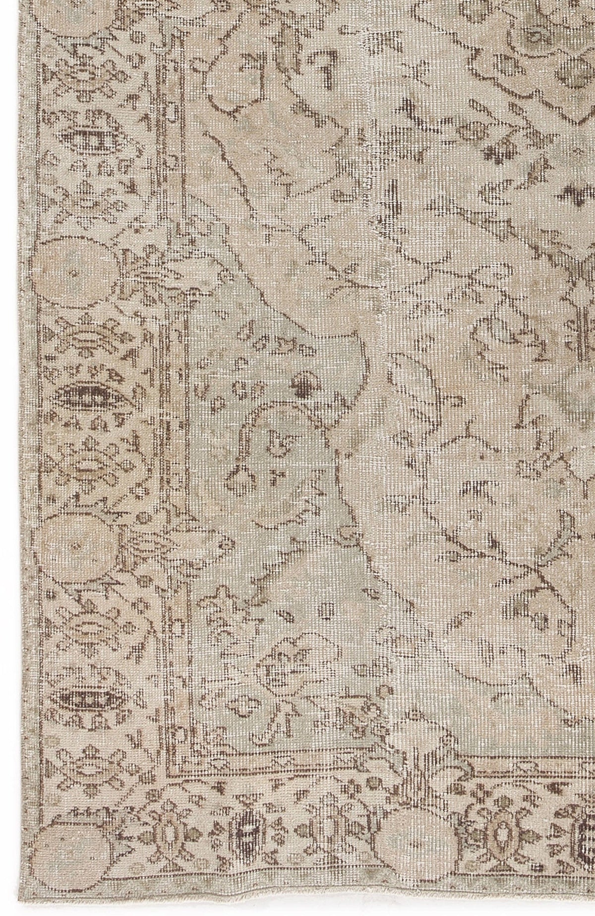 Tirena Bej Tek Parça El Dokuma Halı 164x263 cm