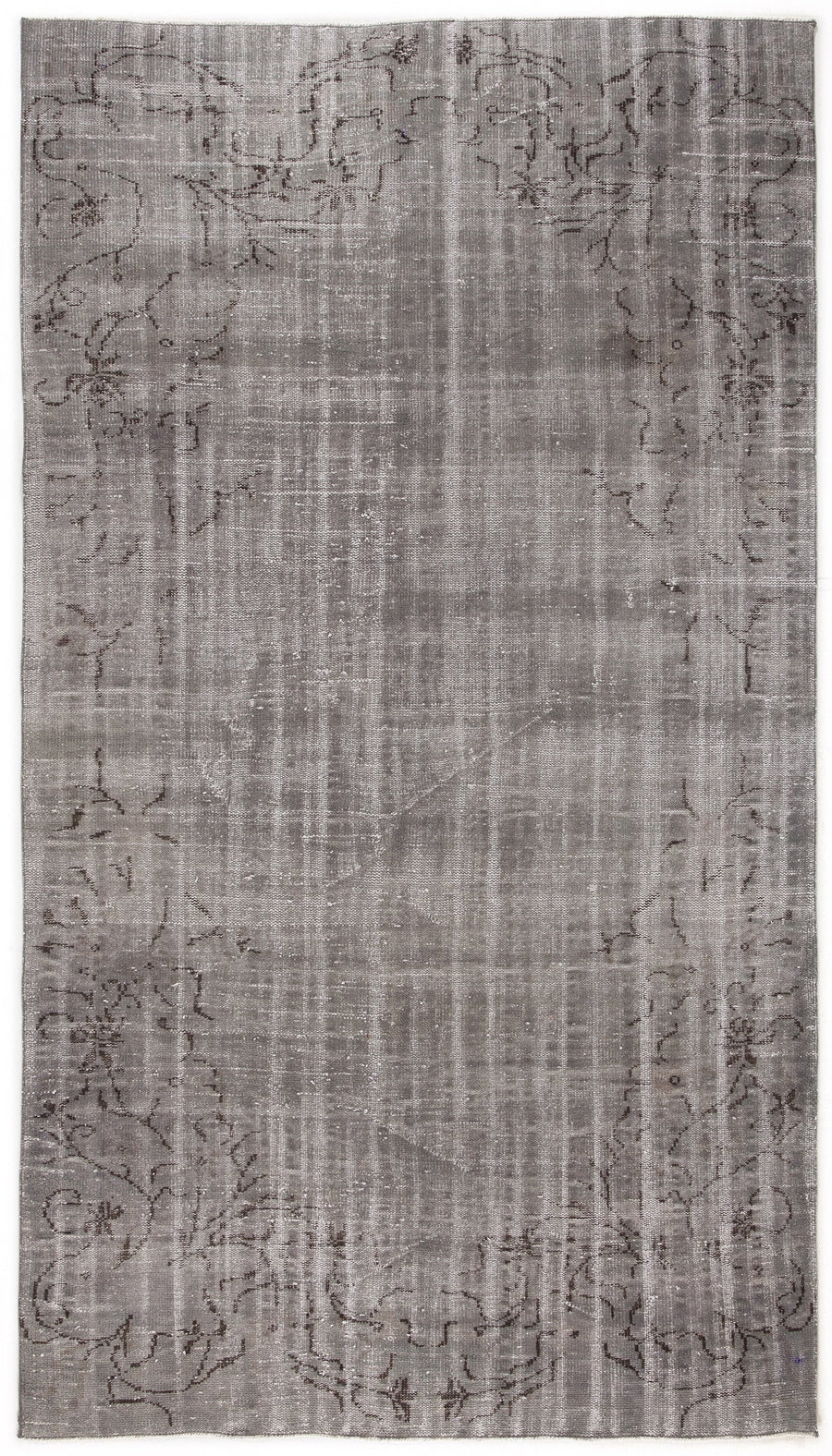 Tirena Gri ve Antrasit Soyut Desenli El Dokuma Halı 172x304 cm