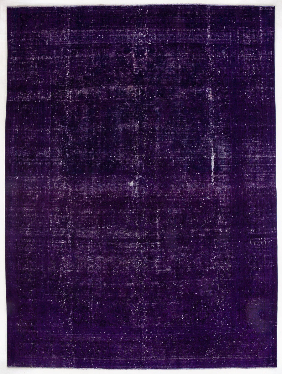 Navyel Mor ve Beyaz Soyut Desenli El Dokuma Halı 275x379 cm