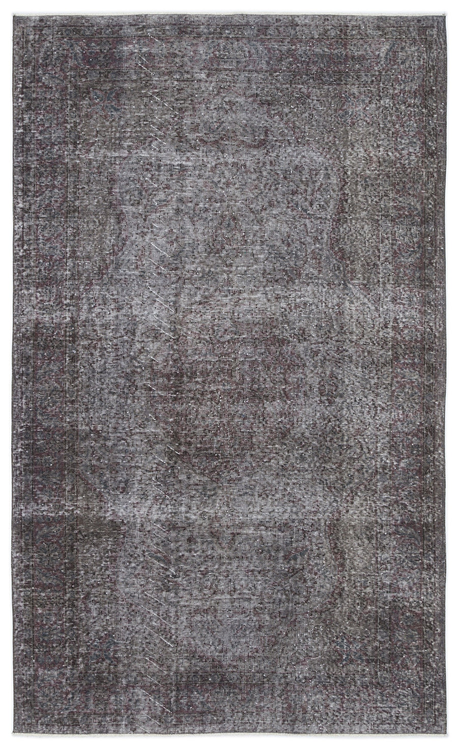 Tirena Gri ve Antrasit Soyut Desenli El Dokuma Halı 156x260 cm