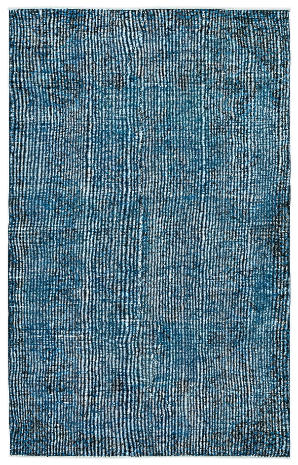 Tirena Turkuaz ve Mavi Soyut Desenli El Dokuma Halı 178x283 cm