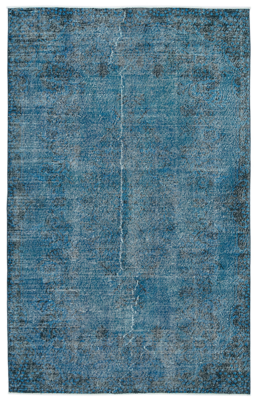 Tirena Turkuaz ve Mavi Soyut Desenli El Dokuma Halı 178x283 cm