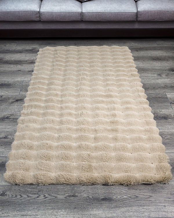 Bej Bohem Dekoratif Halı - Yıkanabilir