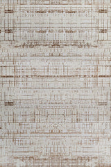 Cream Brown Modern Living Room Rug Linear