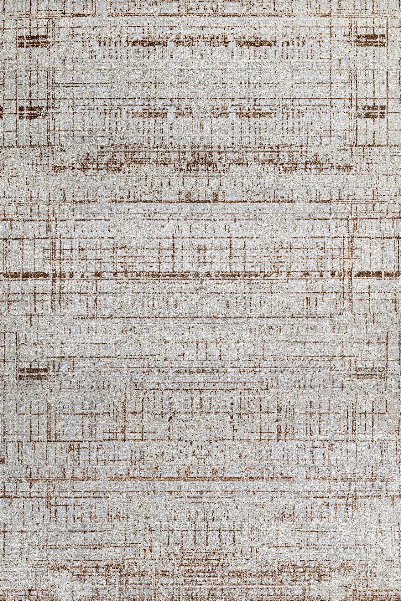 Bej Bohem Modern Halı - Yıkanabilir - Kaymaz Taban - Pati Dostu