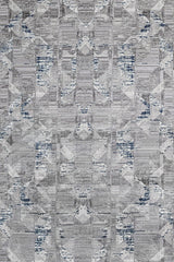 Gray White Modern Living Room Rug Geometric - Cotton
