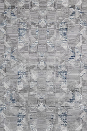 Gri Mavi Minimalist Modern Halı - Yıkanabilir - Kaymaz Taban - Pati Dostu
