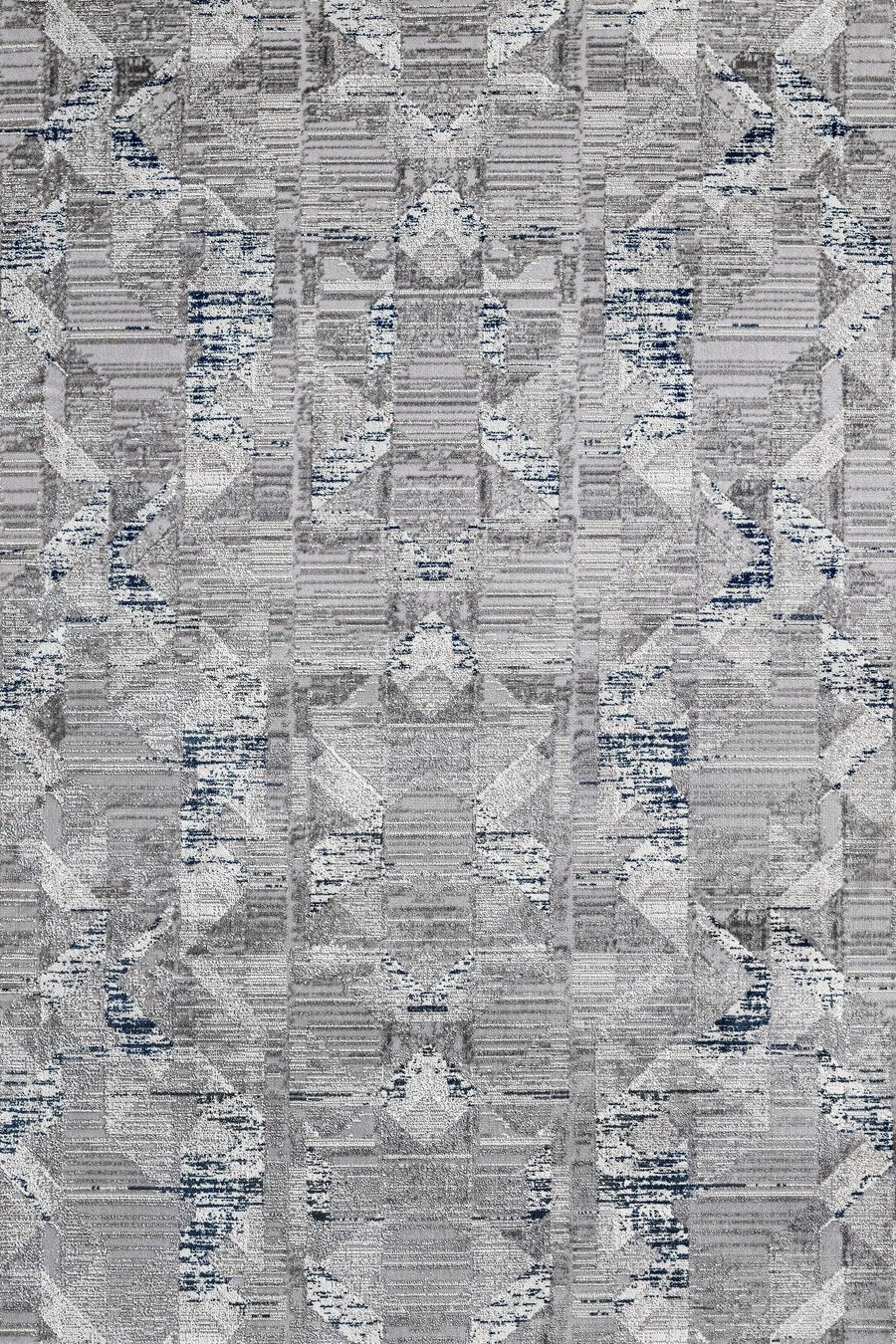 Gri Mavi Minimalist Modern Halı - Yıkanabilir - Kaymaz Taban - Pati Dostu