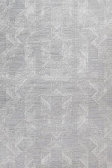 Light Gray Gray Modern Living Room Rug 111 - Cotton