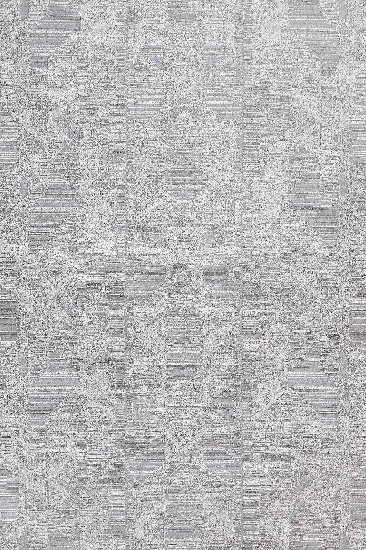 Beyaz Gri Dokulu Minimalist Halı - Yıkanabilir - Kaymaz Taban - Pati Dostu