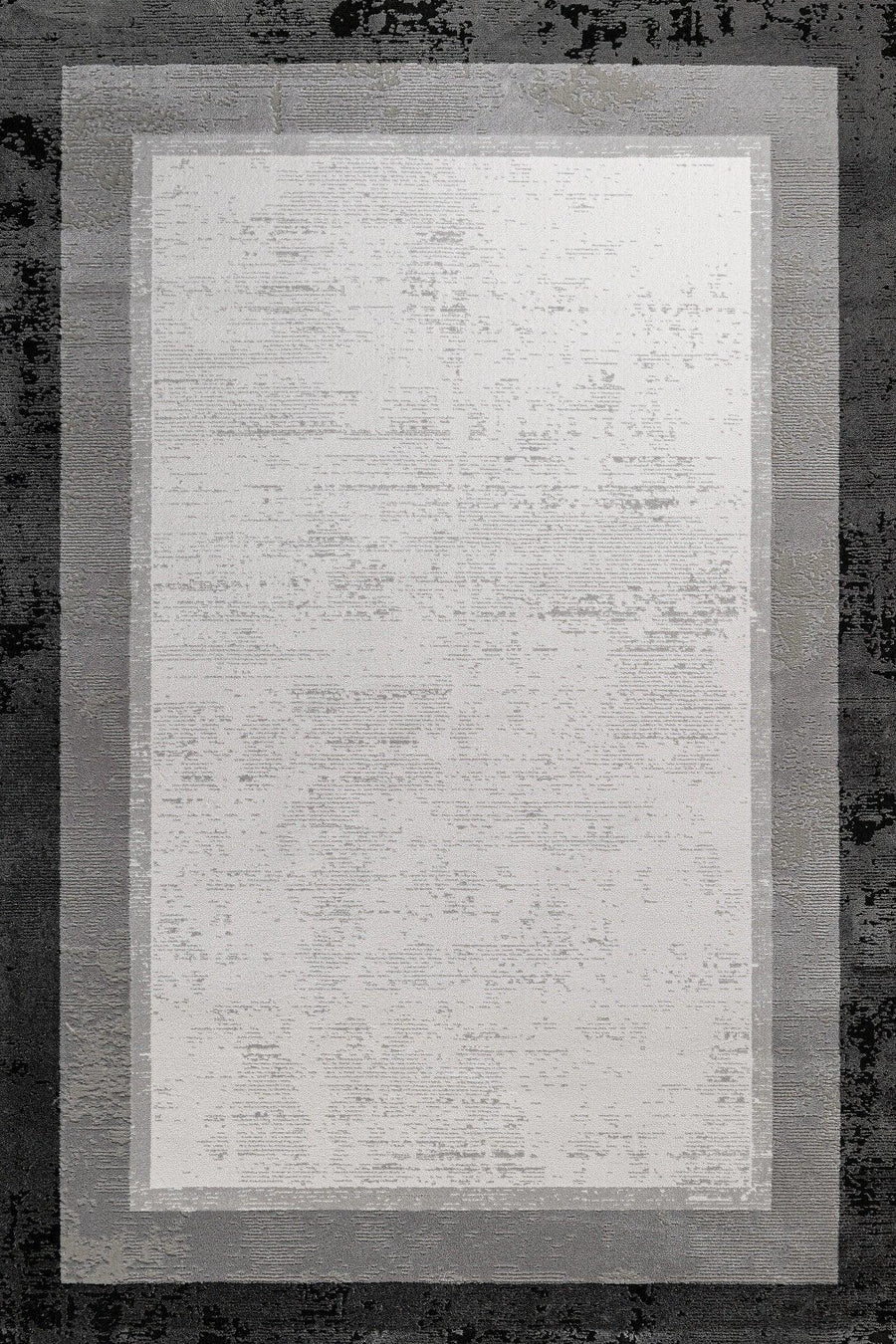 Antrasit Gri Bordürlü Minimalist Halı - Yıkanabilir - Kaymaz Taban - Pati Dostu