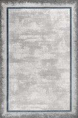 Light Gray Dark Gray Modern Geometric Living Room Rug Squares - Cotton