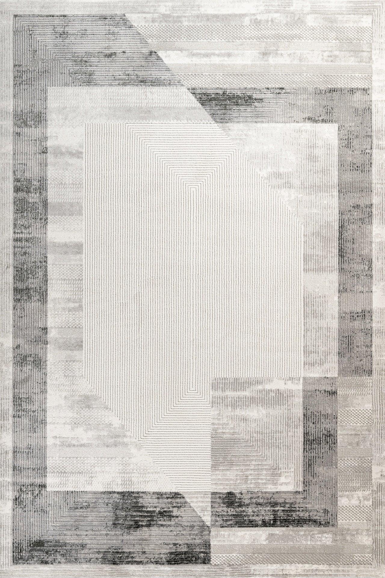 Antrasit Gri Minimalist Modern Halı - Yıkanabilir - Kaymaz Taban - Pati Dostu