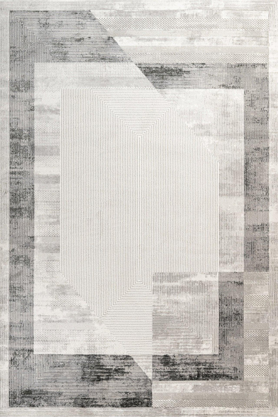 Antrasit Gri Minimalist Modern Halı - Yıkanabilir - Kaymaz Taban - Pati Dostu