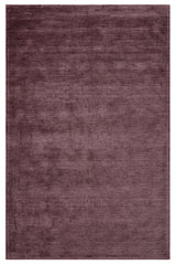 Plum Modern Living Room Rug - Polyester Machine-Woven