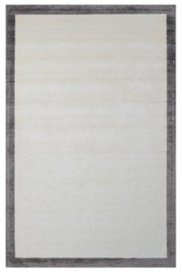 Moderner Teppich in Creme mit grauer Bordüre 200x300 cm