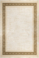 Cream Beige Classic Living Room Rug - Cotton