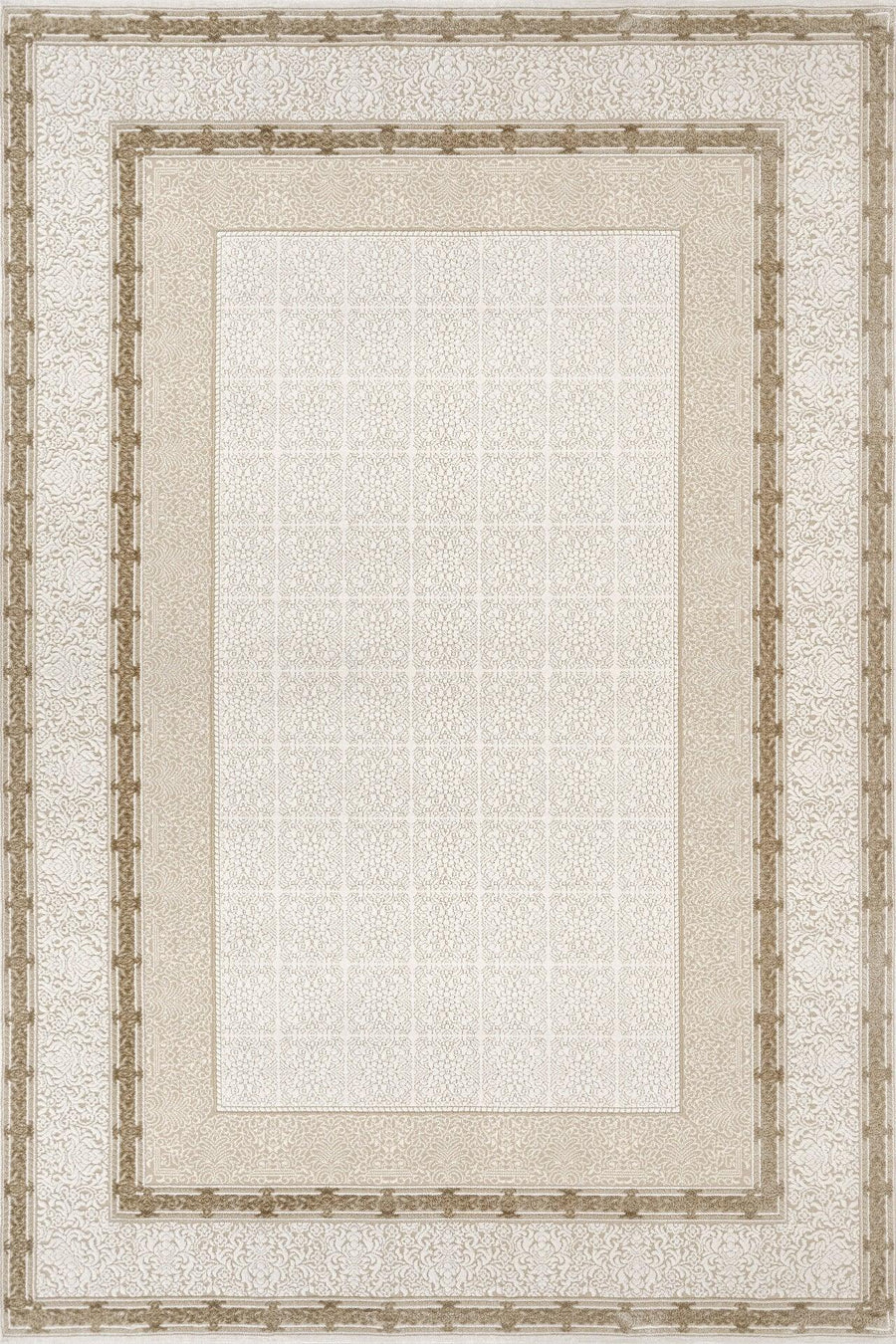 Bordürlü Modern Halı - Yıkanabilir - Kaymaz Taban - Pati Dostu