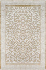 Beige Cream Classic Bedroom Rug Floral - Cotton