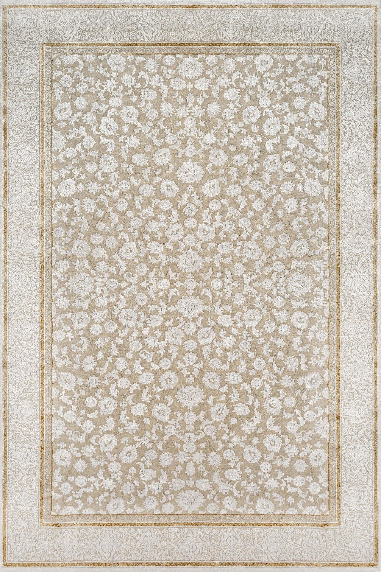 Bej Krem Geometrik Minimalist Halı - Yıkanabilir - Kaymaz Taban - Pati Dostu